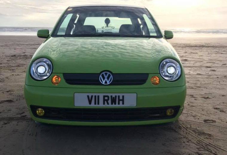 vw lupo on the beach